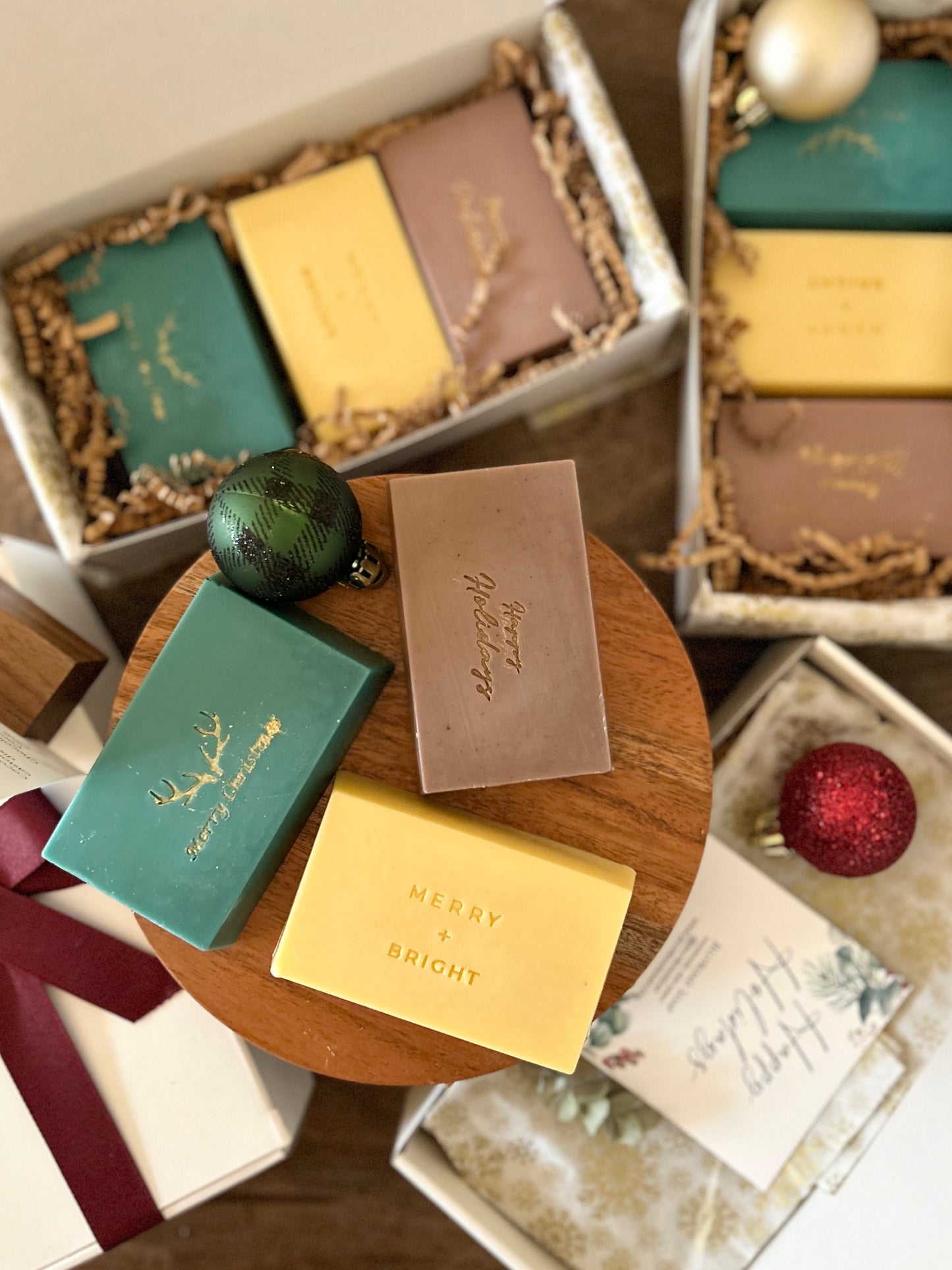 Holiday chocolate gift box soap