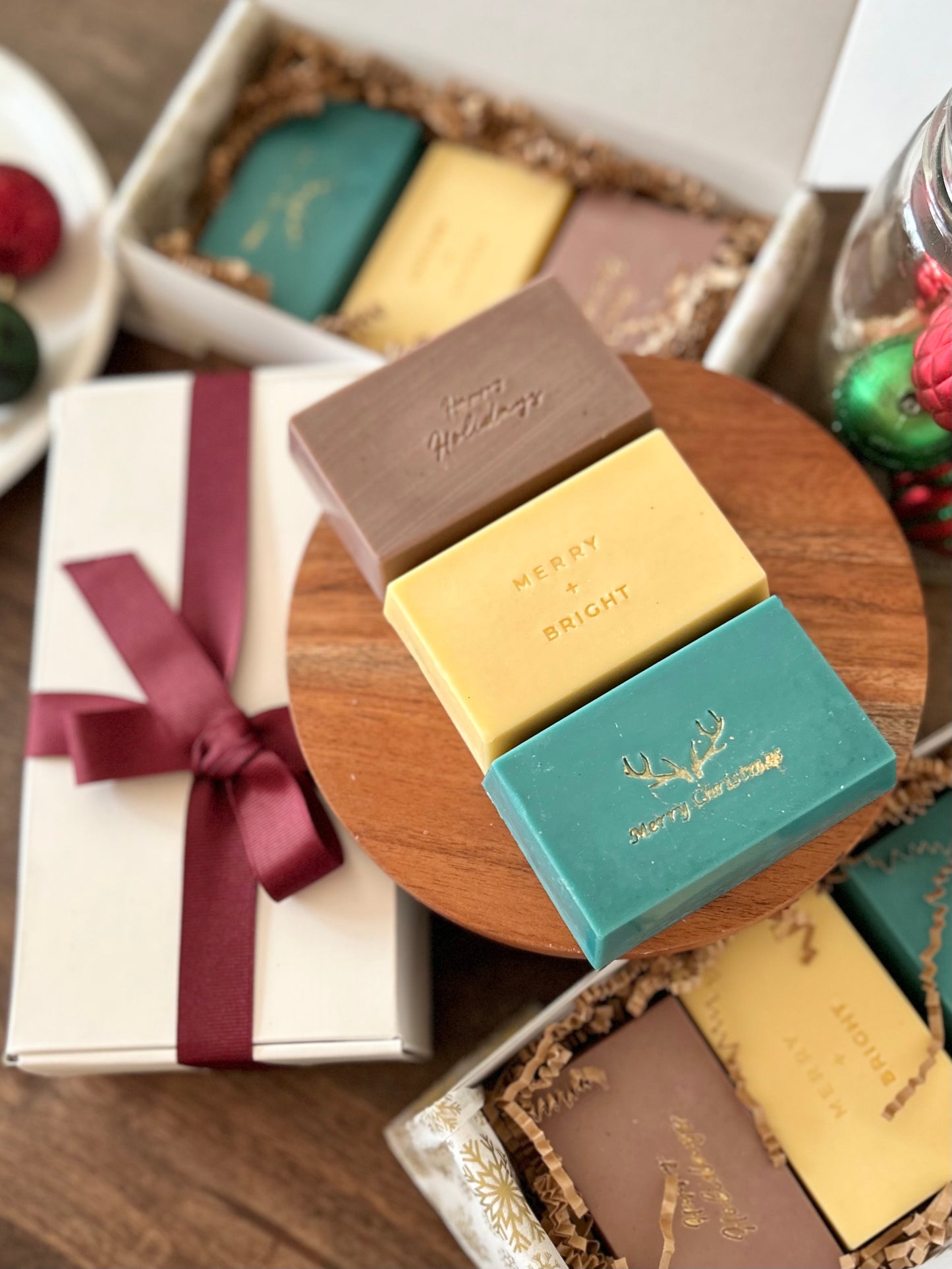 Holiday chocolate gift box soap