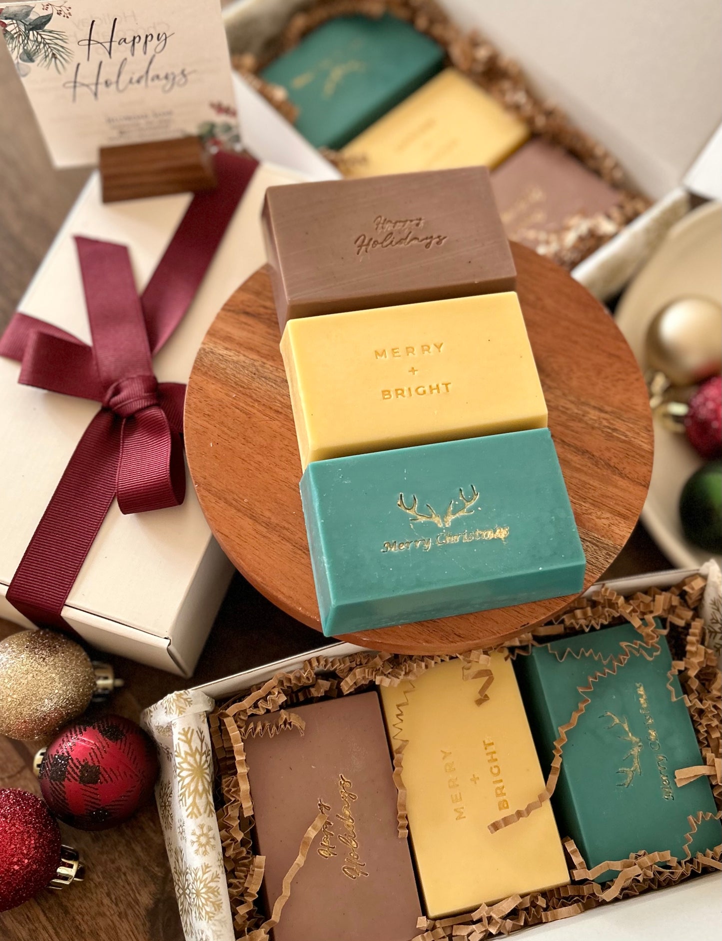 Holiday chocolate gift box soap